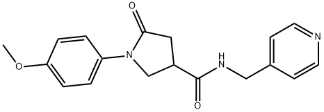 1-(4-methoxyphenyl)-5-oxo-N-(pyridin-4-ylmethyl)pyrrolidine-3-carboxamide 구조식 이미지