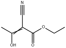 Ethyl 2-cyano-3-hydroxybut-2-enoate 구조식 이미지