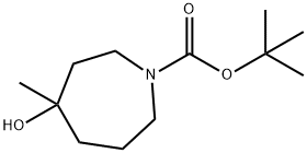 tert-butyl 4-hydroxy-4-methylazepane-1-carboxylate 구조식 이미지