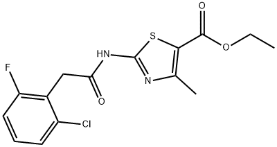 ethyl 2-(2-(2-chloro-6-fluorophenyl)acetamido)-4-methylthiazole-5-carboxylate Structure