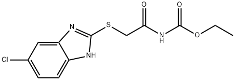 ethyl {[(5-chloro-1H-benzimidazol-2-yl)sulfanyl]acetyl}carbamate 구조식 이미지