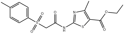 ethyl 4-methyl-2-({[(4-methylphenyl)sulfonyl]acetyl}amino)-1,3-thiazole-5-carboxylate Structure