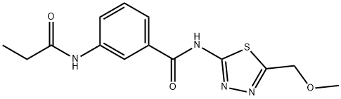 N-[5-(methoxymethyl)-1,3,4-thiadiazol-2-yl]-3-(propanoylamino)benzamide Structure