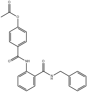 4-((2-(benzylcarbamoyl)phenyl)carbamoyl)phenyl acetate Structure