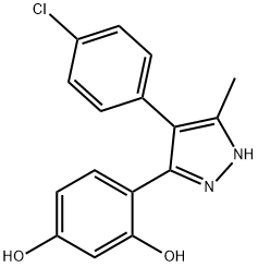 4-[4-(4-chlorophenyl)-5-methyl-1H-pyrazol-3-yl]benzene-1,3-diol 구조식 이미지