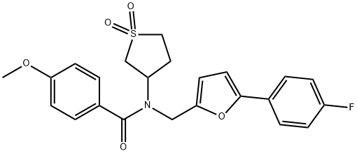 N-(1,1-dioxidotetrahydro-3-thienyl)-N-{[5-(4-fluorophenyl)-2-furyl]methyl}-4-methoxybenzamide Structure
