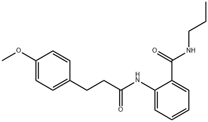 2-{[3-(4-methoxyphenyl)propanoyl]amino}-N-propylbenzamide Structure