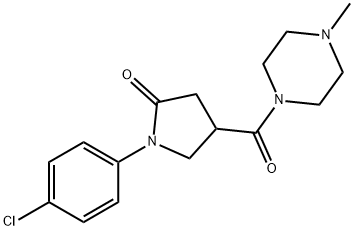 1-(4-chlorophenyl)-4-[(4-methylpiperazin-1-yl)carbonyl]pyrrolidin-2-one Structure