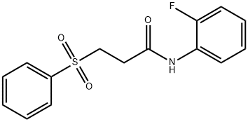 N-(2-fluorophenyl)-3-(phenylsulfonyl)propanamide 구조식 이미지