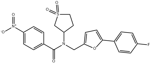 N-(1,1-dioxidotetrahydro-3-thienyl)-N-{[5-(4-fluorophenyl)-2-furyl]methyl}-4-nitrobenzamide Structure