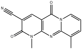 1,10-dimethyl-2,5-dioxo-1,5-dihydro-2H-dipyrido[1,2-a:2,3-d]pyrimidine-3-carbonitrile 구조식 이미지