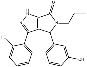 3-(2-hydroxyphenyl)-4-(3-hydroxyphenyl)-5-propyl-4,5-dihydropyrrolo[3,4-c]pyrazol-6(2H)-one Structure