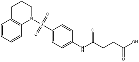 4-((4-((3,4-dihydroquinolin-1(2H)-yl)sulfonyl)phenyl)amino)-4-oxobutanoic acid Structure