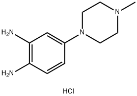 1,2-Benzenediamine, 4-(4-methyl-1-piperazinyl)-, tetrahydrochloride Structure