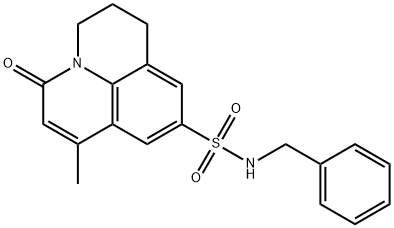 N-benzyl-7-methyl-5-oxo-1,2,3,5-tetrahydropyrido[3,2,1-ij]quinoline-9-sulfonamide 구조식 이미지