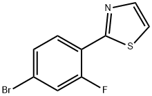 2-(4-Bromo-2-fluorophenyl)thiazole 구조식 이미지