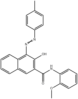 (E)-3-hydroxy-N-(2-methoxyphenyl)-4-(p-tolyldiazenyl)-2-naphthamide 구조식 이미지