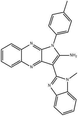 3-(1-methyl-1H-benzimidazol-2-yl)-1-(4-methylphenyl)-1H-pyrrolo[2,3-b]quinoxalin-2-ylamine Structure