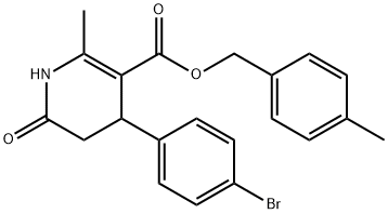 4-methylbenzyl 4-(4-bromophenyl)-2-methyl-6-oxo-1,4,5,6-tetrahydropyridine-3-carboxylate 구조식 이미지