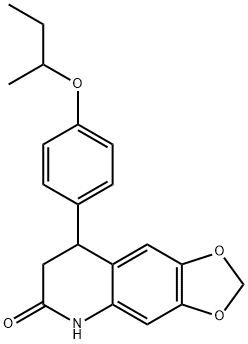 8-[4-(butan-2-yloxy)phenyl]-7,8-dihydro[1,3]dioxolo[4,5-g]quinolin-6(5H)-one Structure