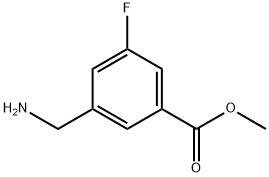 메틸3-(아미노메틸)-5-플루오로벤조에이트HCl 구조식 이미지