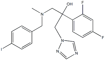 2-(2,4-Difluoro-phenyl)-1-[(4-iodo-benzyl)-methyl-amino]-3-[1,2,4]triazol-1-yl-propan-2-ol Structure