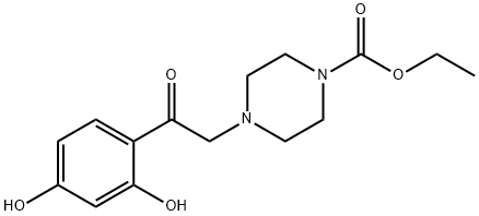 ethyl 4-[2-(2,4-dihydroxyphenyl)-2-oxoethyl]piperazine-1-carboxylate Structure