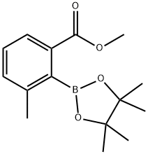 methyl 3-methyl-2-(4,4,5,5-tetramethyl-1,3,2-dioxaborolan-2-yl)benzoate Structure