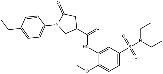 N-[5-(diethylsulfamoyl)-2-methoxyphenyl]-1-(4-ethylphenyl)-5-oxopyrrolidine-3-carboxamide Structure