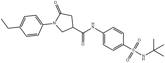 N-[4-(tert-butylsulfamoyl)phenyl]-1-(4-ethylphenyl)-5-oxopyrrolidine-3-carboxamide Structure