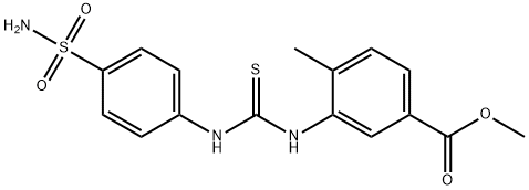 methyl 4-methyl-3-(3-(4-sulfamoylphenyl)thioureido)benzoate Structure