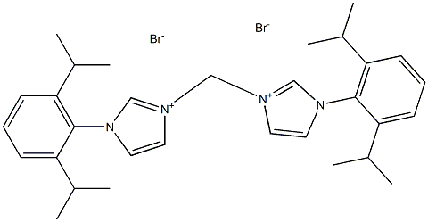 3,3'-Methylenebis[1-(2,6-diisopropylphenyl)-3-imidazolium Bromide] 구조식 이미지