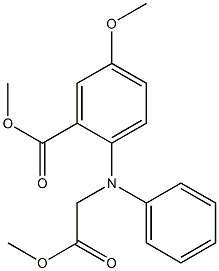 BENZOIC ACID, 5-METHOXY-2-[(2-METHOXY-2-OXOETHYL)PHENYLAMINO]-, METHYL ESTER(WXG02385) 구조식 이미지