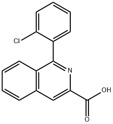 1-(2-Chlorophenyl)-3-isoquinolinecarboxylic acid 구조식 이미지