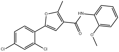 5-(2,4-dichlorophenyl)-N-(2-methoxyphenyl)-2-methylfuran-3-carboxamide Structure