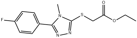 ethyl 2-((5-(4-fluorophenyl)-4-methyl-4H-1,2,4-triazol-3-yl)thio)acetate 구조식 이미지