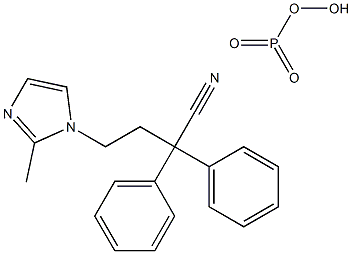 4-(2-methyl-1H-imidazol-1-yl)-2,2-diphenylbutanenitrile phosphenoperoxoic acid Structure