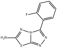 3-(2-fluorophenyl)-[1,2,4]triazolo[3,4-b][1,3,4]thiadiazol-6-amine 구조식 이미지