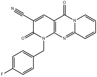 1-(4-fluorobenzyl)-2,5-dioxo-1,5-dihydro-2H-dipyrido[1,2-a:2',3'-d]pyrimidine-3-carbonitrile Structure