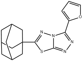 3-(furan-2-yl)-6-(tricyclo[3.3.1.1~3,7~]dec-1-yl)[1,2,4]triazolo[3,4-b][1,3,4]thiadiazole Structure