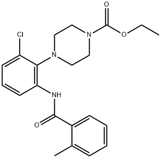 ethyl 4-{2-chloro-6-[(2-methylbenzoyl)amino]phenyl}-1-piperazinecarboxylate Structure