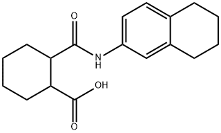 2-[(5,6,7,8-tetrahydro-2-naphthalenylamino)carbonyl]cyclohexanecarboxylic acid 구조식 이미지