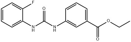 ethyl 3-(3-(2-fluorophenyl)ureido)benzoate Structure