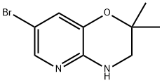 7-bromo-2,2-dimethyl-3,4-dihydro-2H-pyrido[3,2-b][1,4]oxazine 구조식 이미지