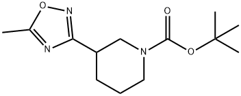 tert-butyl 3-(5-methyl-1,2,4-oxadiazol-3-yl)piperidine-1-carboxylate 구조식 이미지