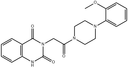 2-hydroxy-3-{2-[4-(2-methoxyphenyl)piperazin-1-yl]-2-oxoethyl}quinazolin-4(3H)-one 구조식 이미지