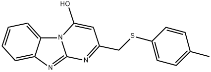 2-((p-tolylthio)methyl)benzo[4,5]imidazo[1,2-a]pyrimidin-4-ol Structure