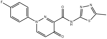 1-(4-fluorophenyl)-N-(5-methyl-1,3,4-thiadiazol-2-yl)-4-oxo-1,4-dihydro-3-pyridazinecarboxamide Structure