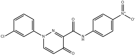 1-(3-chlorophenyl)-N-(4-nitrophenyl)-4-oxo-1,4-dihydro-3-pyridazinecarboxamide Structure