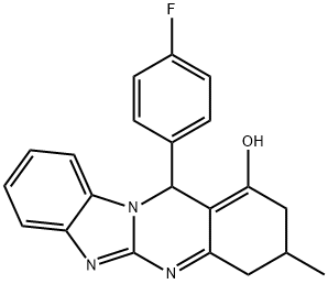 12-(4-fluorophenyl)-3-methyl-2,3,4,12-tetrahydrobenzo[4,5]imidazo[2,1-b]quinazolin-1-ol 구조식 이미지